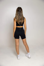 Load image into Gallery viewer, Black Ribbed Shorts - Black Women&#39;s Shorts - Luviana
